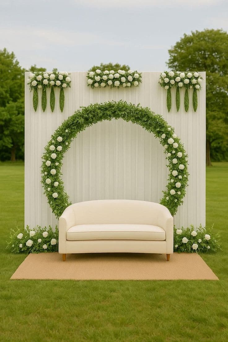 Wedding venue decoration with elegant setup