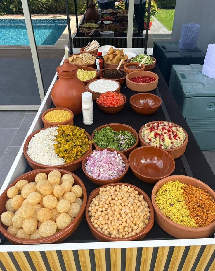 Professional food counter arrangement