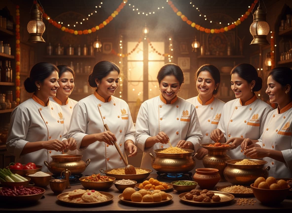 Our professional kitchen team preparing delicious food